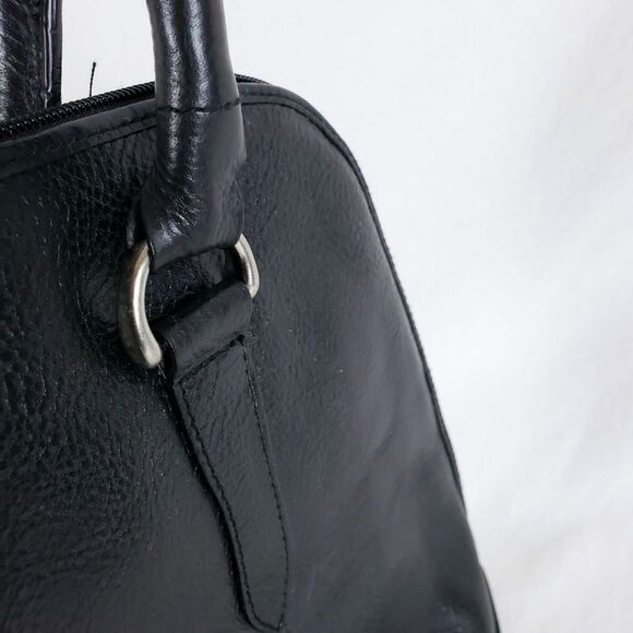 Ellington Satchel Tote Bag Black Leather Structured Retro 90s Minimalist City - Picture 5 of 11